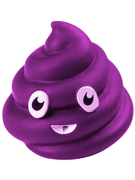 Purple Poop Emoji Bath Squirt Toy