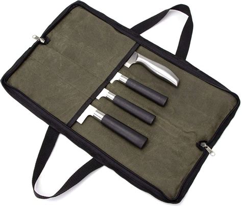 Knife Case4 Slots Heavy Duty Chefs Travel Knife Roll With Durable