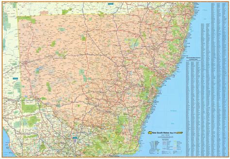Buy New South Wales Ubd Laminated Wall Map Mapworld