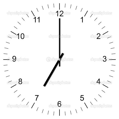 Reloj Ilustración 7: 00 — Foto de stock © kunertus #36893161