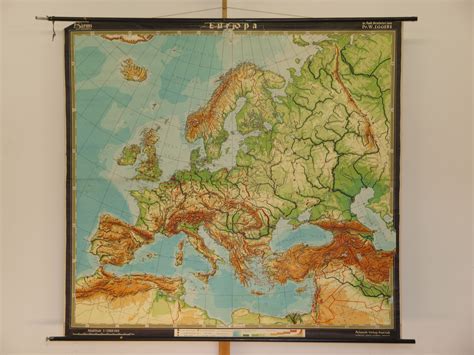 Europakarte Physisch Karpaten Mittelmeer Schulwandkarte Wandkarte