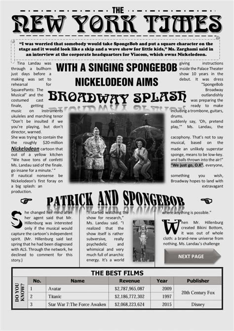 Old Newspaper Template Word Free
