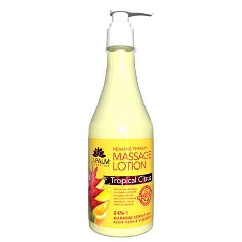 healing therapy massage lotion tropical citrus