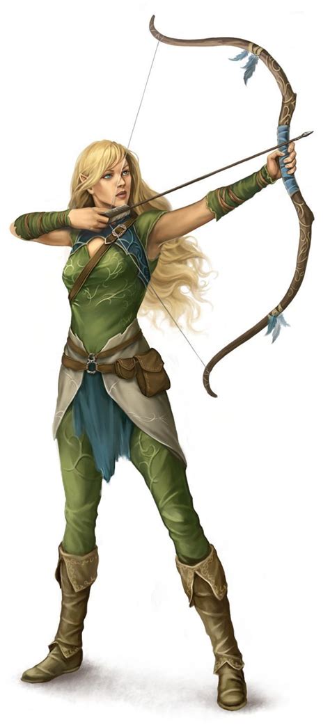 Female Elf Ranger Shelelu Wood Elf Character Concept For Dnd Pathfinder Character Portrait
