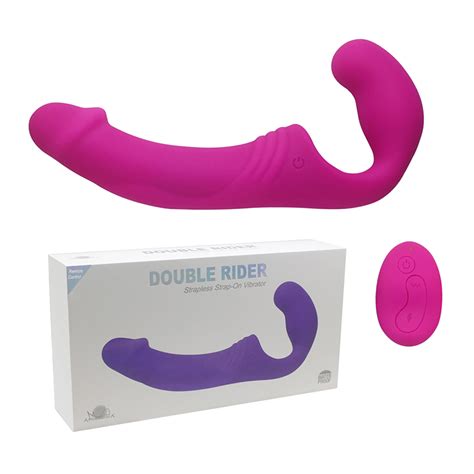 Remote Control Lesbian Strapless Strapon On Vibrator With Dual Motors