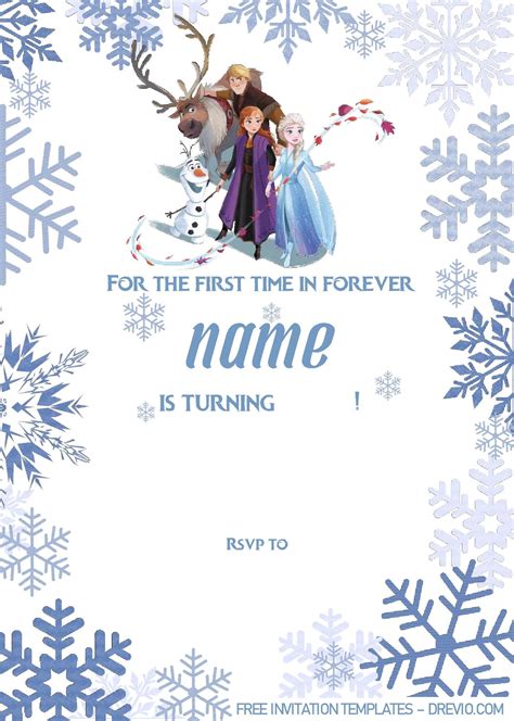 Frozen Invitation Templates Editable With Ms Word Download Hundreds