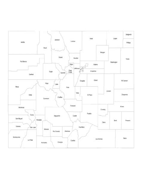 Colorado County Map With County Names Free Download
