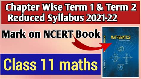 Cbse Reduced Syllabus 2021 22 Class 11 Mathsterm1 And 2 Reduced Syllabus