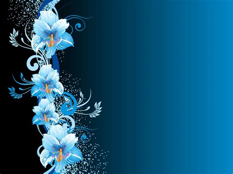 Blue Flowers Background Vector Art And Graphics