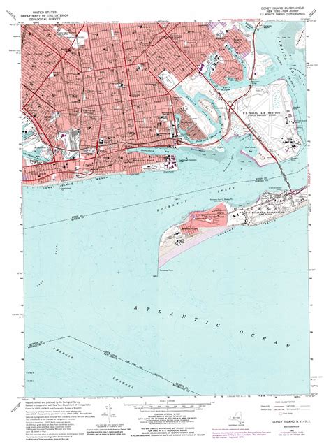 Coney Island Topographic Map Ny Nj Usgs Topo Quad 40073e8