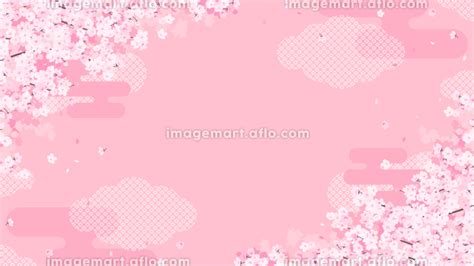 華やかな和風の桜の背景素材横向き16 9 207094584 イメージマート
