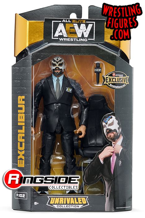 Excalibur Announcer AEW Ringside Exclusive Toy Wrestling Action Figure By Jazwares