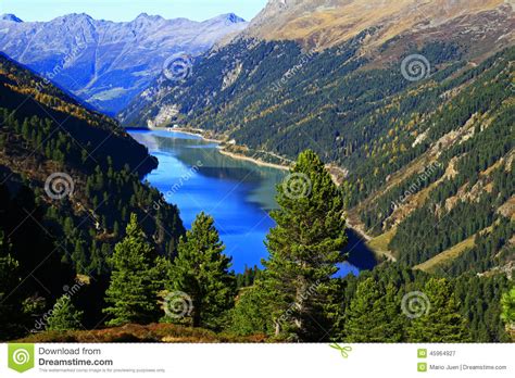 Lago Di Sbarramento Tirolo Immagine Stock Immagine Di Pietra 45964927