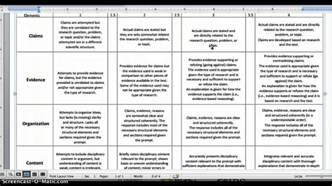 Argumentative Essay Rubric Youtube