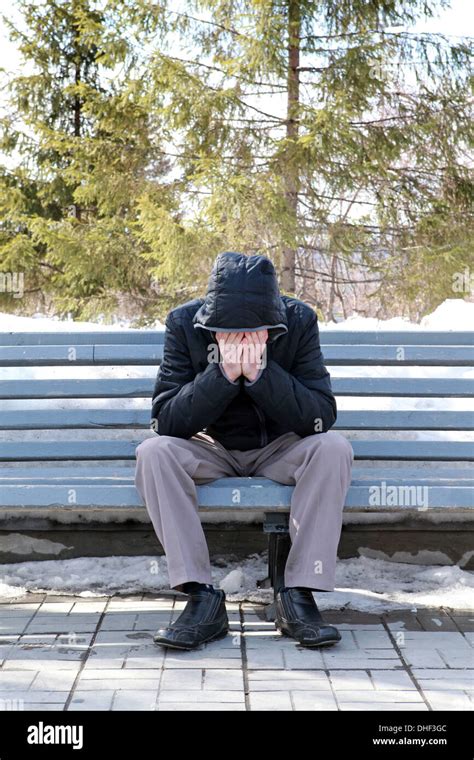 Sad Man Sitting On Bench Hi Res Stock Photography And Images Alamy