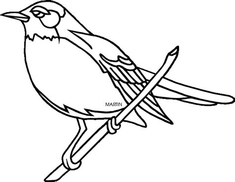 Download American Robin Clipart Michigan State Bird Drawing Png