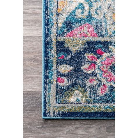 Floral Vintage Turquoise Blue Pink Area Rugs Modern Rugs And Decor