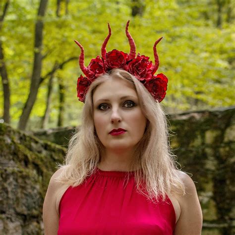 Demon Horns Women Cosplay Horns Headband Halloween Crown Devil Costume Black