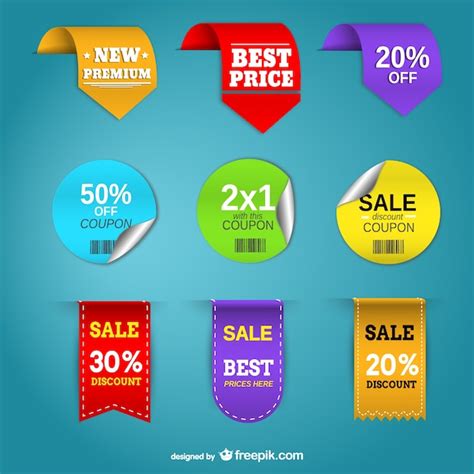 Free Vector Promotion Price Labels