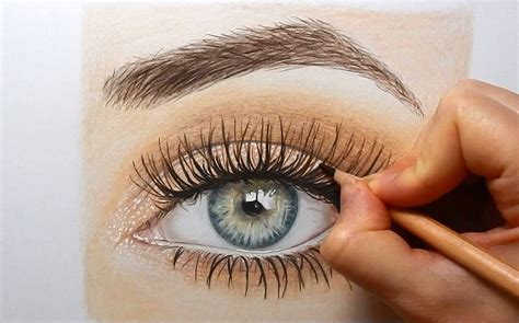 Drawing A Realistic Eye With Colored Pencils Emmy Kalia Como Dibujar Labios Pintura De Ojo