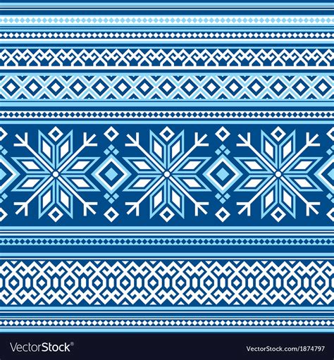 Scandinavian Pattern Seamless Royalty Free Vector Image