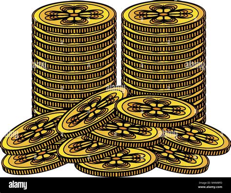 Shamrocks Coins Isolated Stock Vector Image And Art Alamy