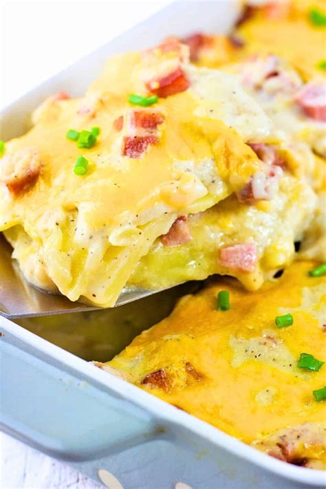 Cheesy Ham And Scalloped Potato Casserole Now Cook This