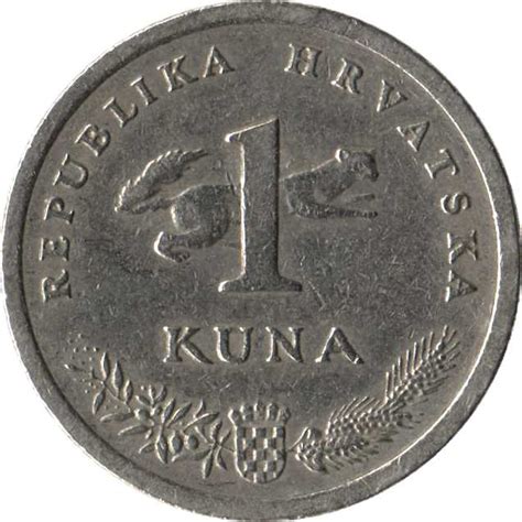 1 Kuna Croatian Text Croatia Numista