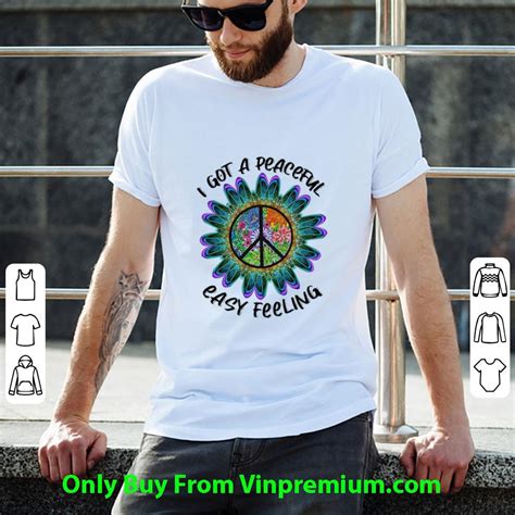 Great Hippie I Got A Peaceful Easy Feeling Flower Shirt Hoodie
