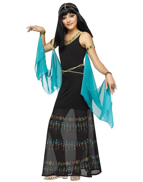 Black Blue Egyptian Queen Goddess Girls Halloween Costume Ebay