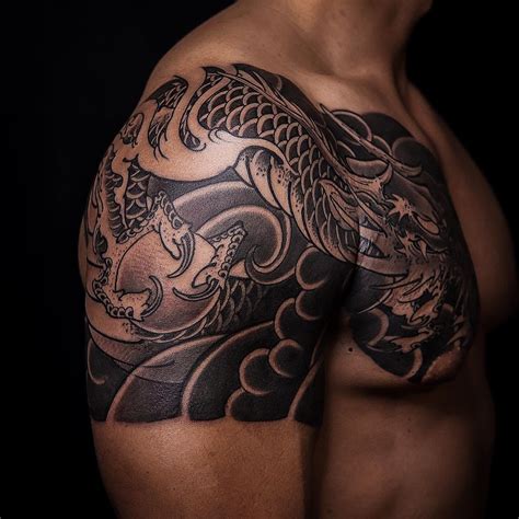 Aggregate 75 Japanese Dragon Shoulder Tattoo Latest Ineteachers