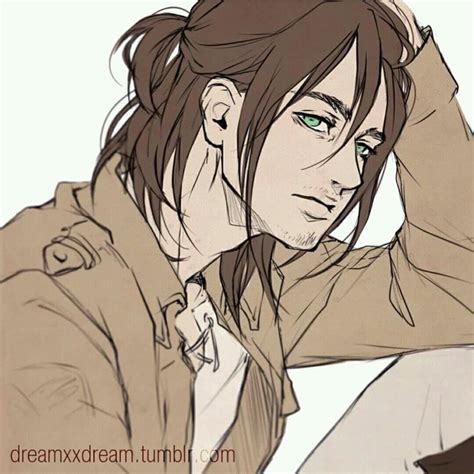 Even as a human, eren looks so much determined that his only gaze could intimate. Eren Jaeger?!?!? Age 20 | Attack on Titan Fanart | Attaque ...