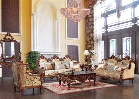 Luxurious Traditional Formal Living Room 5pcs Set Hd 520 Luxury