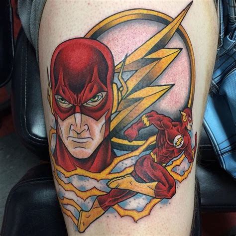 Flash Superheros Tattoo Dc Tattoo Nerd Tattoo Comic Tattoo Temporary