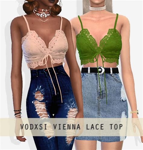 Vodxsi Vienna Lace Top At Grafity Cc Sims 4 Updates