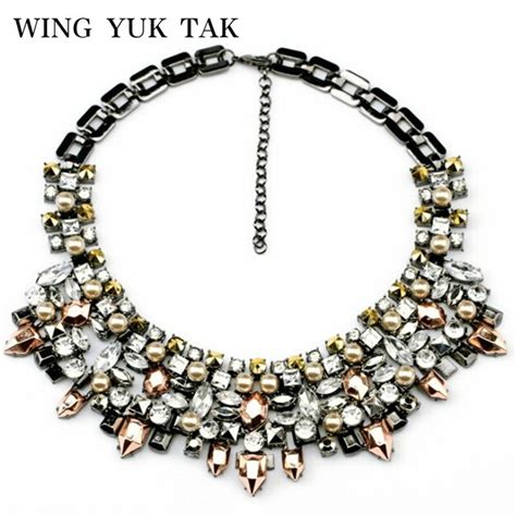 real collares collier maxi necklaces new arrival brand vintage crystal rivet choker necklace