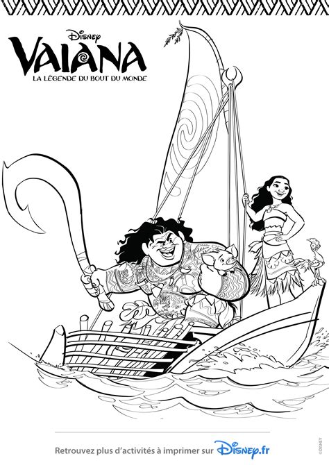 Vaiana Coloring Pages For Kids Moana Kids Coloring Pages
