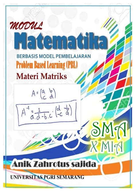 Modul Matematika Berbasis Problem Based Learning Pada Materi Matriks