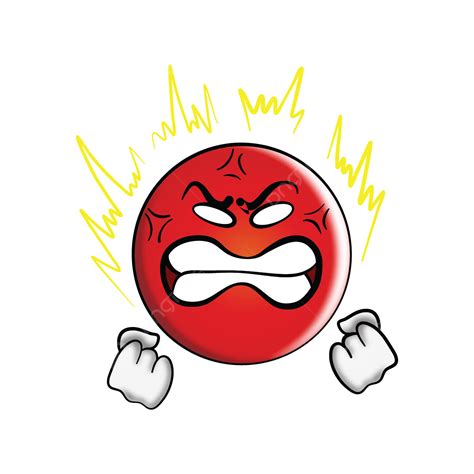 Red Mad Face Clipart