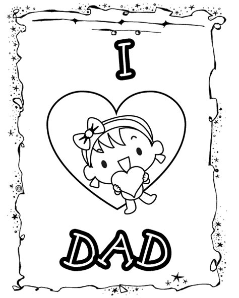 coloring pages birthday card  dad food ideas