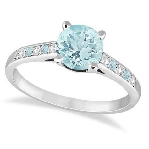 Stella grace aquamarine and diamond accent infinity engagement ring in 10k white gold reg. Aquamarine Engagement Rings - Go With 7 Best Designs