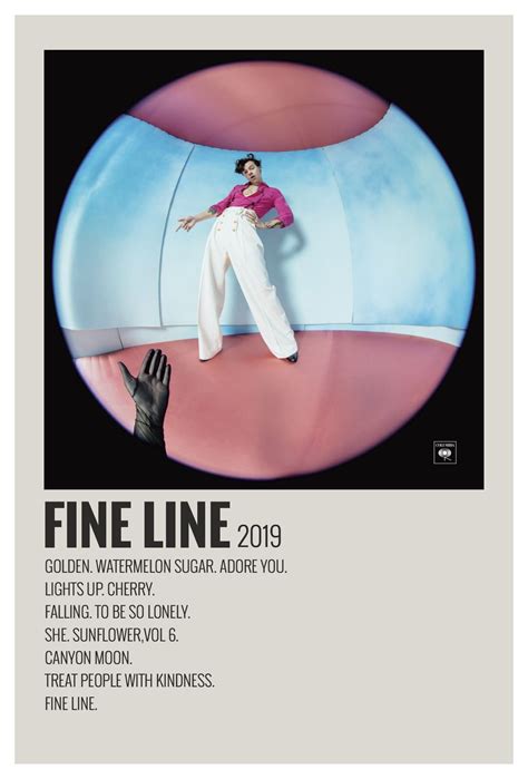 Alternative Minimalist Music Album Poster Fine Line By Harry Styles