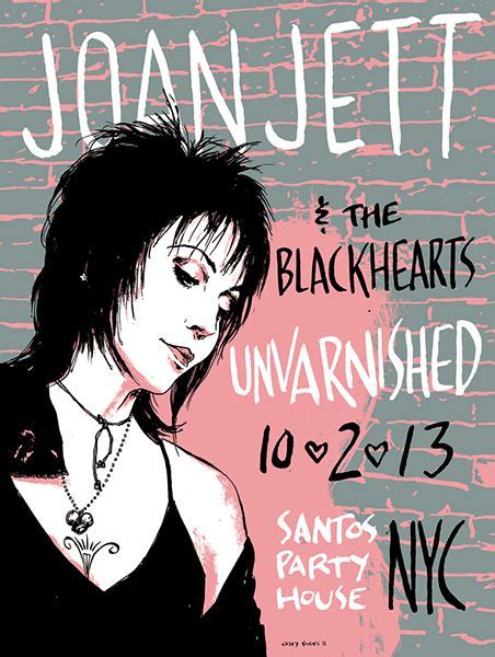 Joan Jett And The Blackhearts Casey Burns 2013 Tour Posters