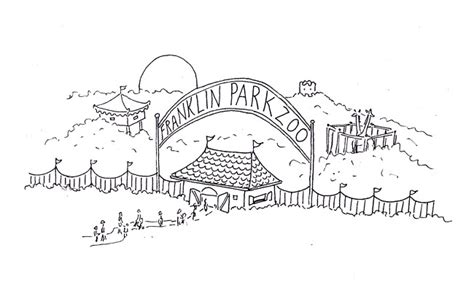 Zoo Entrance Coloring Page Imagesee