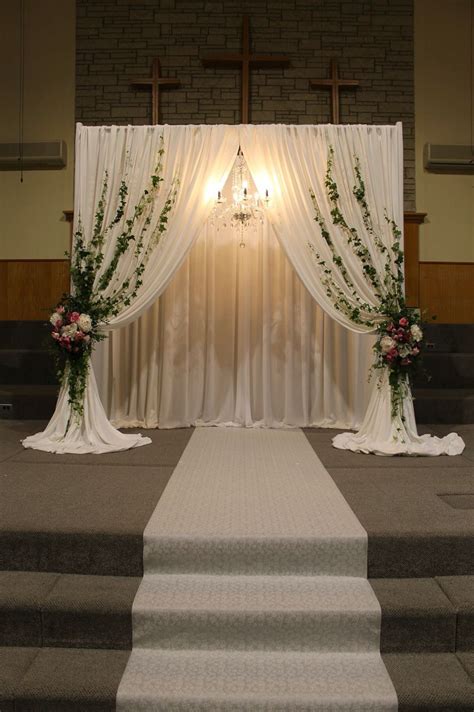 Simple church wedding decorating ideas our everyday life. Wedding Ceremony decor, wedding church | Cheap backyard ...