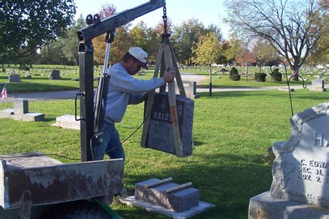 Gravestones And Headstones Produced In Iowa Workshop
