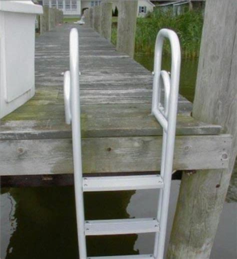 4 Step Heavy Duty Anodized Aluminum Swim Pier Dock Ladder Dock Ladder