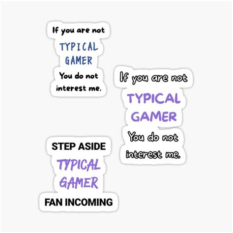 Typical Gamer Sticker By Sahitapl Redbubble