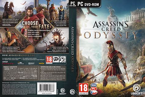 Assassins Creed Odyssey 2018 CZ SK PC DVD Cover Dvd Label Label