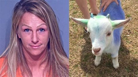 Alabama Woman Steals Neighbors Goat Paints It Blue And Posts Picture